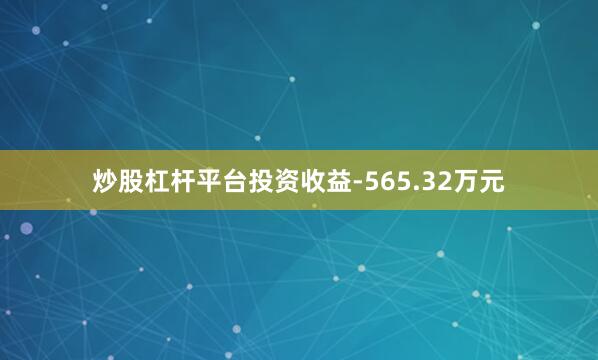 炒股杠杆平台投资收益-565.32万元